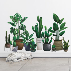 Product image for  Green Plant Potted Creative Background Wall Living Room Decorative Wall Stickers Home Décor 13